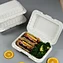 American style all-in-one bento box, white takeaway fast food box, PP heatable disposable meal bo
